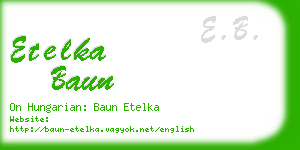 etelka baun business card